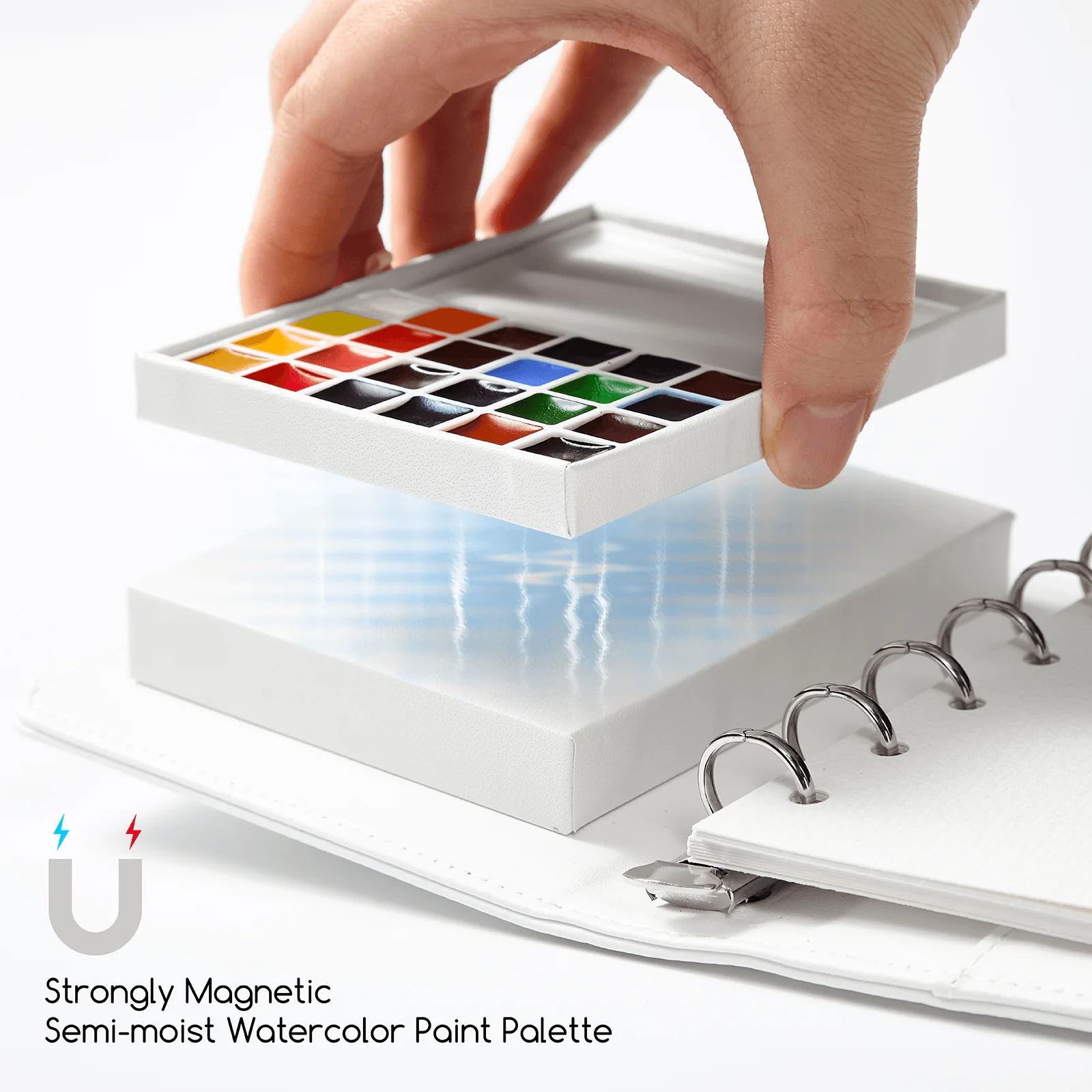 MEEDEN Travel Watercolor Sketch Set, 24 Colors Portable Painting Kit with Paper Brush Palette - Image 3